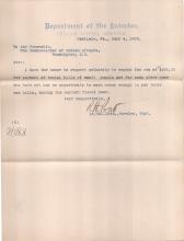 Pratt Requests Authority to Pay Dental Bills of Students, 1902