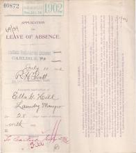 Ella G. Hill's Application for Annual Leave of Absence