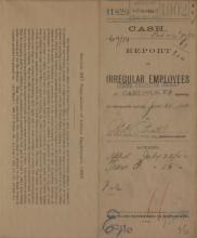 Report of Irregular Employees, June 1902