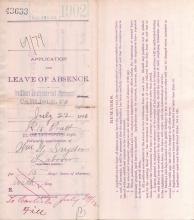 William G. Snyder's Application for Annual Leave of Absence 