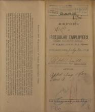 Report of Irregular Employees, July 1902