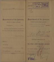 Requisition for Blanks and Blank Books, January 1903