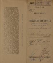 Report of Irregular Employees, February 1903