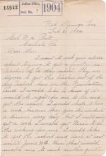 Pratt Forwards Letter from Nellie Peters along with Recommendation