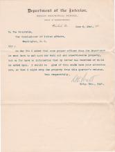 Pratt Follows Up on Request to Have Officer Visit to Dispose of Property in June 1904