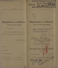 Requisition for Blanks and Blank Books, July 1904