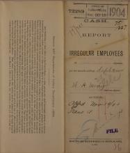 Report of Irregular Employees, September 1904