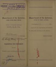 Requisition for Stationery, April 1905