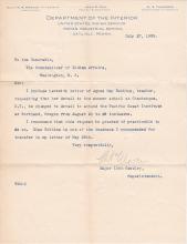 Agnes May Robbins' Request to Attend the Pacific Coast Institute