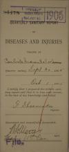 Quarterly Sanitary Report of Diseases and Injuries, September 1905