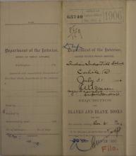 Requisition for Blanks and Blank Books, July 1906