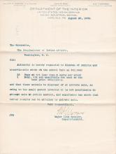 Request to Sell Livestock at Private Sale in August 1906