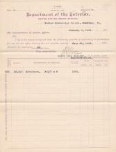 Requisition for Stationery, January 1906