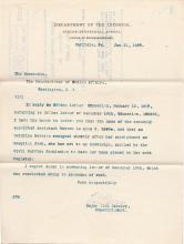 Mercer Informs Office of Appointment and Resignations in 1907