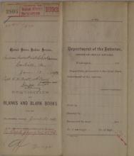 Requisition of Blanks and Blank Books, January 1893