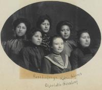 Group of six female students, c.1902