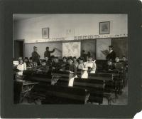 Students in Classroom Learning Geography, 1901