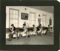 Students Sewing Harnesses, 1901