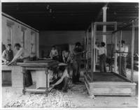 Male Students and Instructor in Carpenter Shop, 1901
