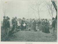 Students Gathered Around a Tree Planting, 1901