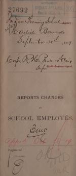 Descriptive Statement of Changes in School Employees and Applications, October 1889