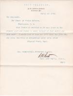 Miss Fisher's Request for Leave of Absence (Letter)