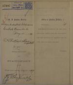 Requisition for Stationery, May 1896