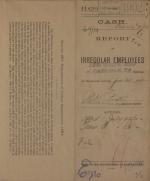 Report of Irregular Employees, June 1902