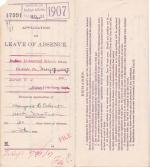 Margaret O. Eckert's Application for Annual Leave of Absence