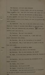 First page of the typed transcript of testimony