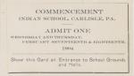 Admission Ticket to the 1904 Commencement Ceremony