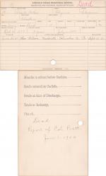 Chester Arthur (Chastine) Student Information Card