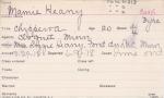 Mamie Heaney Student Information Card