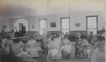 Female students in sewing room, c.1884