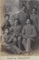 Six male Osage students [version 2], c.1881