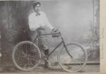 Lambert Istone with bicycle, c.1888