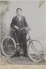 George Conner with bicycle, c.1899
