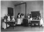 Female Students Having Breakfast Lesson in Cooking Class, 1901