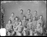 Twelve Sioux male students [version 1], c.1883