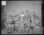 Ten unidentified female Sioux students, c.1885