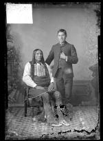 Visiting chief with male student, c.1885 