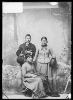 Lucy Tsisnah, Burdett Tsisnah, and Virginia Nahaklo, c.1888