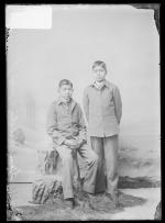 Isaac Webster and an unidentified male student, c.1890