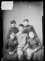 Five unidentified students, c.1885