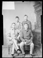 Group of four young men, c.1883