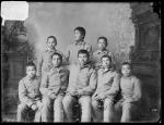 Eight Chippewa male students [version 1], c.1890