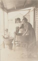 Ellen McCombs and Help Laundering Clothes, c.1910