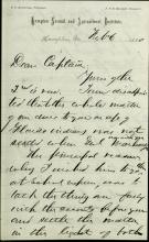 Armstrong Discusses Disagreements About Expenses for Ft. Marion Students with Pratt, 1880