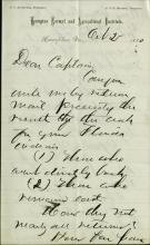 Armstrong Requests Information on Ft. Marion Prisoners from Pratt, 1880