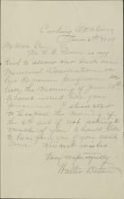 Battice Plans Indian Memorial Association Meeting with Pratt, 1909